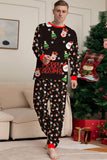 Papai Noel e árvore de Natal Família Negra combinando conjunto de pijamas