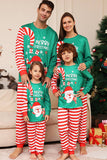 Verde e Vermelho Listras Natal Família Combinando Pijamas set
