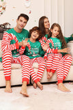 Verde e Vermelho Listras Natal Família Combinando Pijamas set