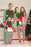 Listras verdes e vermelhas Natal Papai Noel Família Pijamas set