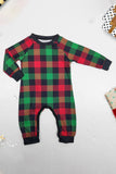 Verde e Vermelho Grade Veado Natal Família Combinando Pajamas set