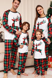 Verde e Vermelho Grade Veado Natal Família Combinando Pajamas set