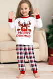 Veado Branco e Plaid Vermelho Natal Família Combinando Pajamas set