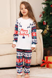 Veado branco e azul Snowflake Padrão Natal Família Combinando Pijamas set