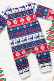 Veado branco e azul Snowflake Padrão Natal Família Combinando Pijamas set