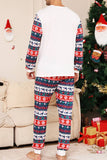 Veado branco e azul Snowflake Padrão Natal Família Combinando Pijamas set