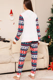 Veado branco e azul Snowflake Padrão Natal Família Combinando Pijamas set