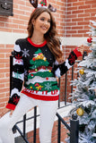 Camisola colorida da árvore de Natal com design 3D