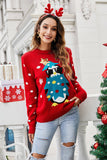 Natal Blue Penguin Knitted Pullover Camisola