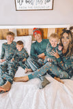 Natal Família Combinando Pijama set Verde Animal Padrão Imprimir Pijama
