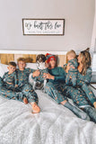 Natal Família Combinando Pijama set Verde Animal Padrão Imprimir Pijama