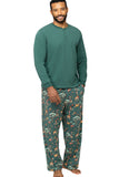 Natal Família Combinando Pijama set Verde Animal Padrão Imprimir Pijama