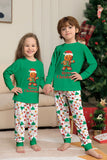 Natal Família Combinando Pijamas Verde Papai Noel Print Pijamas set