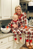 Natal Família Combinando Pijamas set Pijama xadrez vermelho
