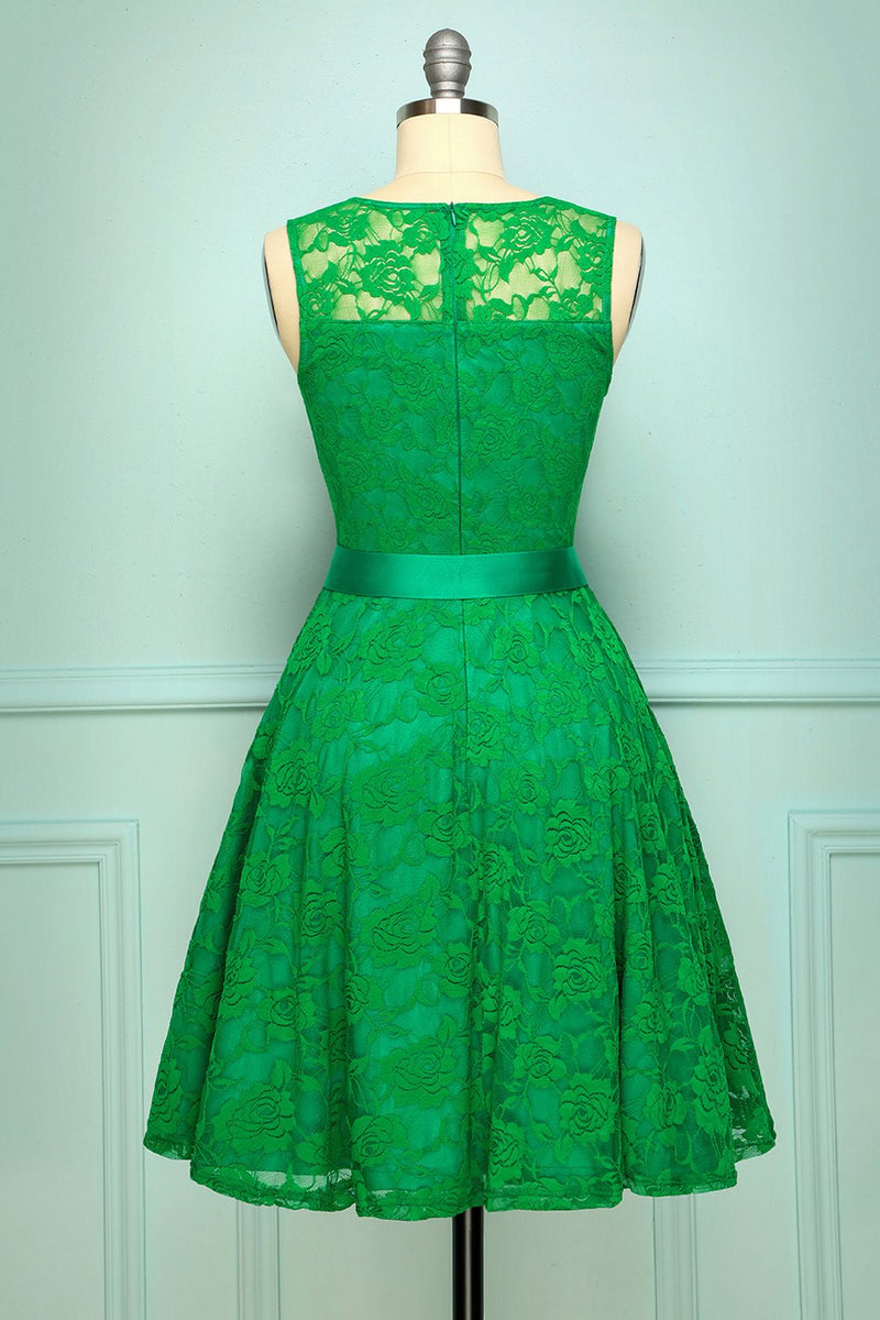 Carregar imagem no visualizador da galeria, Vestido de renda verde