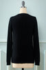 Carregar imagem no visualizador da galeria, Camisola pullover preta kniitted