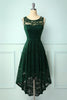 Carregar imagem no visualizador da galeria, Vestido de festa verde escuro com laço baixo alto