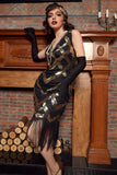 Lantejoulas 1920 Fringe Flapper Vintage Dress