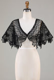 Sequins Black Glitter Cabo dos anos 1920 com Missangas