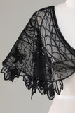 Sequins Black Glitter Cabo dos anos 1920 com Missangas