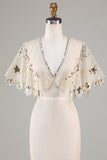 Sequins Black Glitter Cabo dos anos 1920 com Missangas