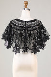 Glitter Sequins Preto Cabo dos anos 1920