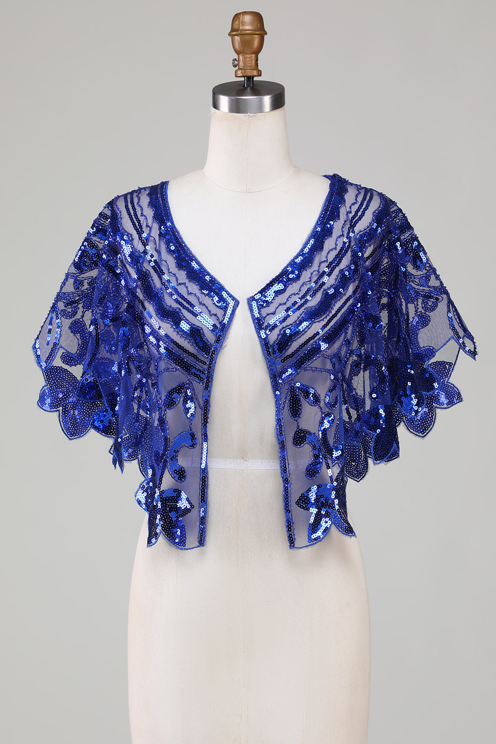 Glitter Sequins Preto Cabo dos anos 1920