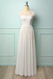 Vestido formal de renda branca
