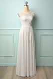 Vestido formal de renda branca