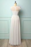 Vestido formal de renda branca