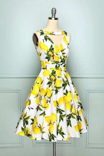 Vestido de limão dos anos 50