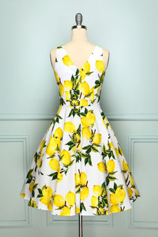 Vestido de limão dos anos 50