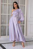 Lavanda Um Ombro Simples Vestido de Baile