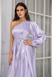 Lavanda Um Ombro Simples Vestido de Baile