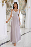 Vestido de baile de lantejoulas cinzentas