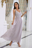 Vestido de baile de lantejoulas cinzentas