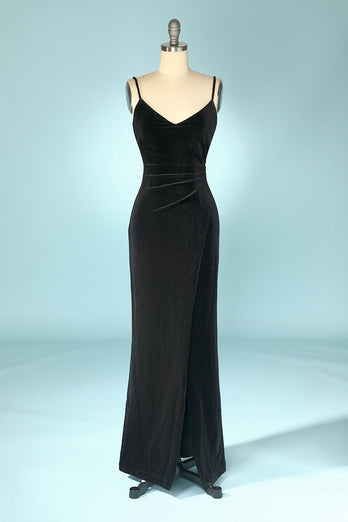 Vestido de veludo preto