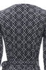 Carregar imagem no visualizador da galeria, Vestido de embrulho de convidado de casamento impresso em geometria preta