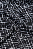 Carregar imagem no visualizador da galeria, Vestido de embrulho de convidado de casamento impresso em geometria preta