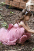 Carregar imagem no visualizador da galeria, Blush high low flower girl dress com flores