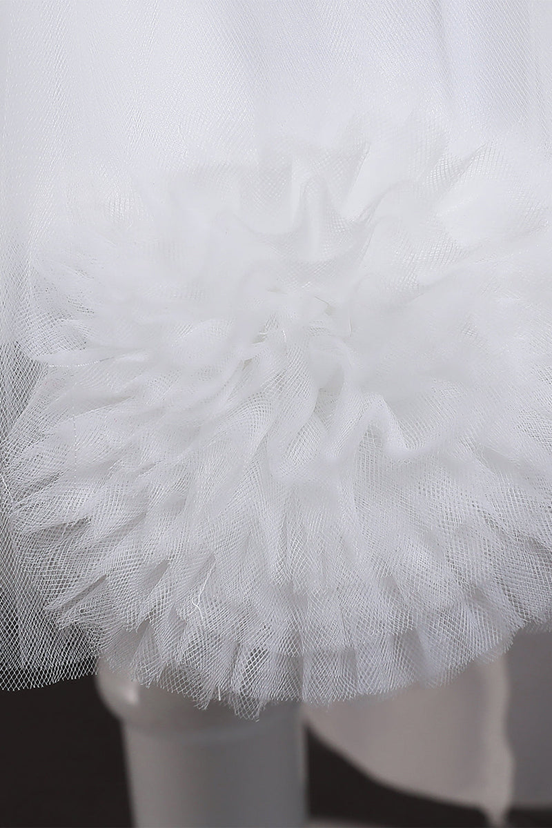 Carregar imagem no visualizador da galeria, Blush high low flower girl dress com flores