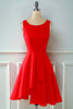 Carregar imagem no visualizador da galeria, Vestido assimétrico Vermelho Vintage 1950