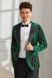 Dark Green Peak Lapel Blazer Masculino Prom Blazer
