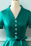 Marinho 1950s Vestido Vintage