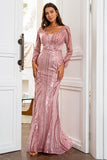 Sereia V Pescoço Blush Vestido Mãe Mãe