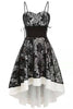 Carregar imagem no visualizador da galeria, Vestido vintage de renda alta-baixa