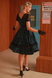 Vestido de 1950 com renda verde