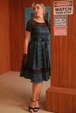 Vestido de 1950 com renda verde