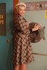 Carregar imagem no visualizador da galeria, Vestido de 1950 vintage café