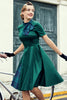 Carregar imagem no visualizador da galeria, Verde 1950s Vestido Vintage
